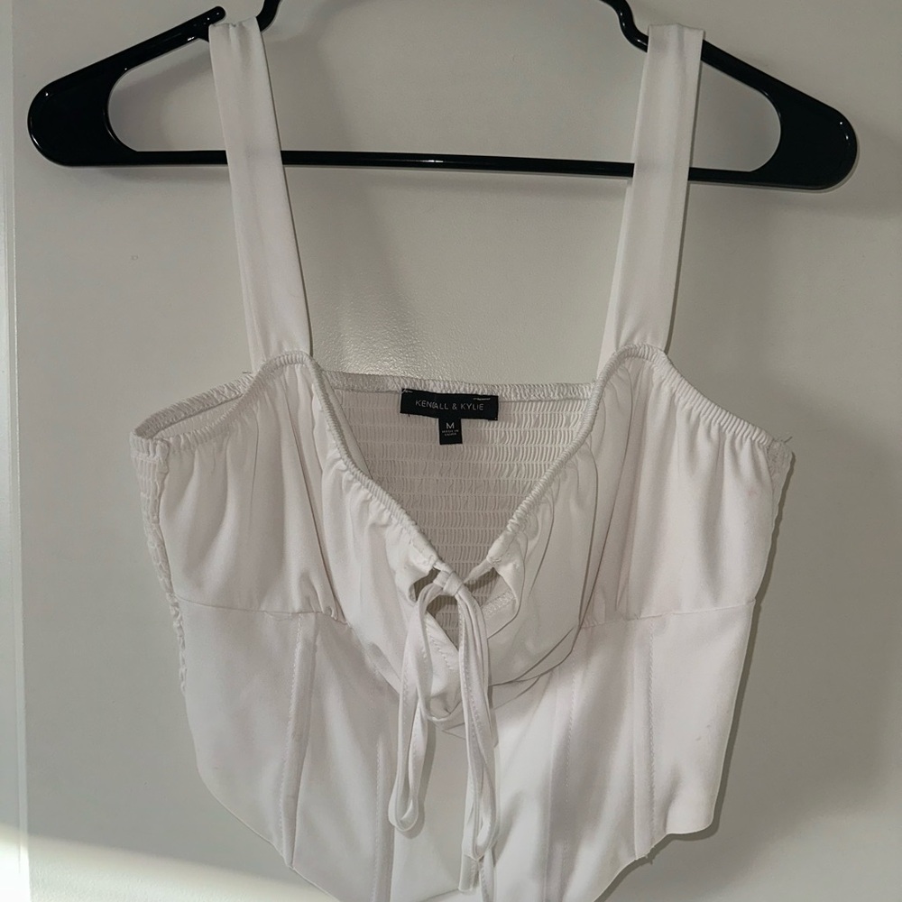 Kendall & Kylie White Corset Top